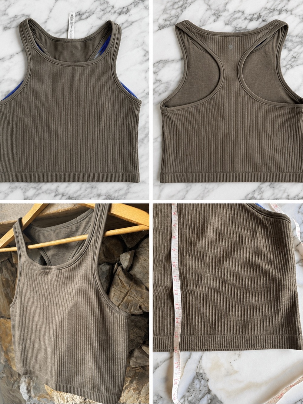 Lululemon Ebb to Street Cropped Racerback Stretch Tank Top Women’s 12